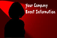 Your company event information on green screen background